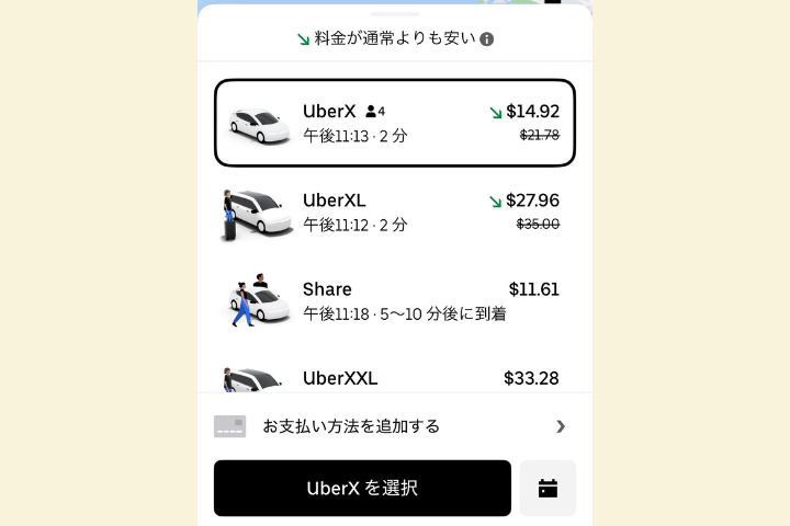 ハワイ、ウーバー、リフト